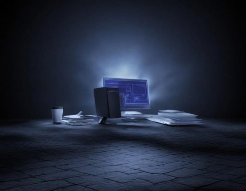 Desk with PC